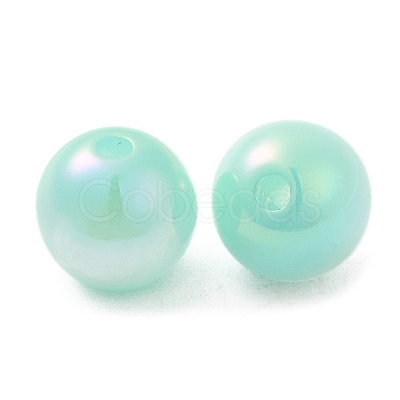 Iridescent Opaque Resin Beads RESI-Z015-01B-05-1