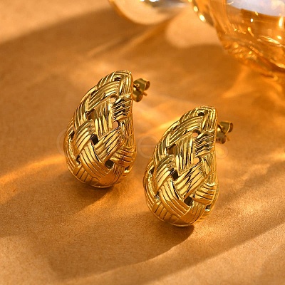304 Stainless Steel Stud Earring PW-WGE3A18-01-1
