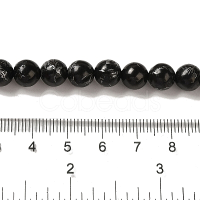 Synthetic Silver Line Coal Quartz Beads Strands G-Q161-A01-03-1