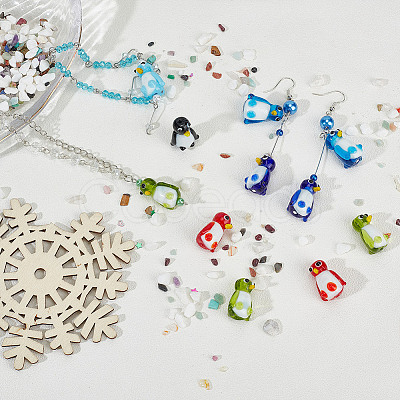18Pcs 6 Colors Handmade Lampwork Beads LAMP-DR0001-05-1
