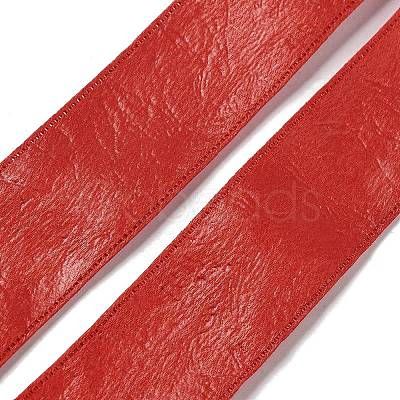 Imitation Leather Polyester Ribbon X1-DIY-R050-02C-1