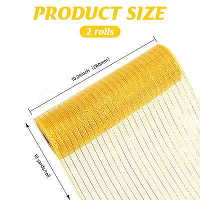 Deco Mesh Ribbons OCOR-WH0110-09A-1