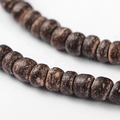 Natural Coconut Rondelle Bead Strands COCB-O001-13-1
