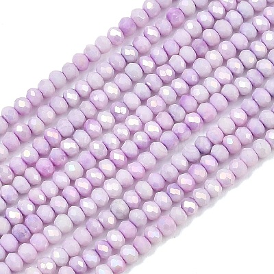Electroplate Rondelle Glass Beads Strands GL-T021-2x2.5mm-17-21-1