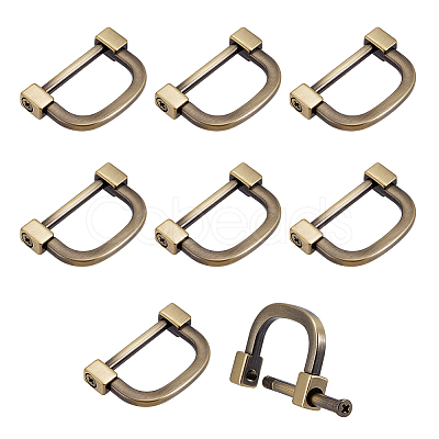 8Pcs Zinc Alloy D Clasps Accessories FIND-NB0006-32-1