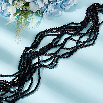 10 Strands Imitate Austrian Crystal Bicone Glass Beads Strands GLAA-HY0001-37C-1