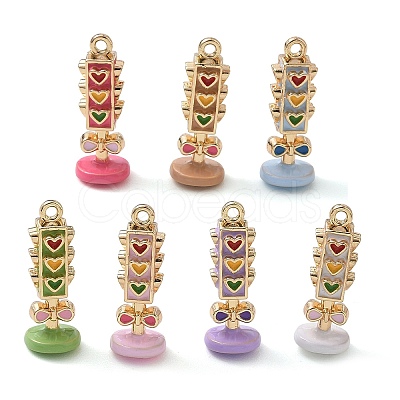 Alloy Enamel Pendants AL-CBA55D2-04G-1