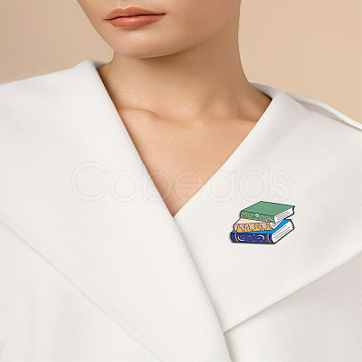 1Pc Book Enamel Pins JEWB-LP0004-51-1
