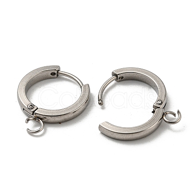 Tarnish Resistant 201 Stainless Steel Huggie Hoop Earrings Findings STAS-A167-01K-P-1