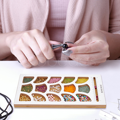 Wood Bead Design Board TOOL-WH0052-07-1