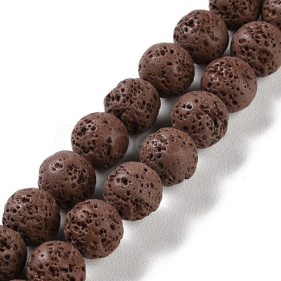 Synthetic Lava Rock Dyed Beads Strands G-H311-08C-02-1