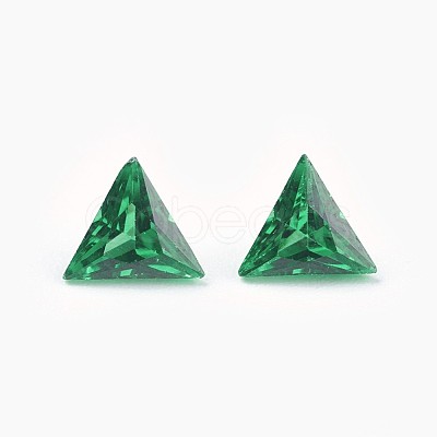 Cubic Zirconia Pointed Back Cabochons ZIRC-WH0001-A07-1