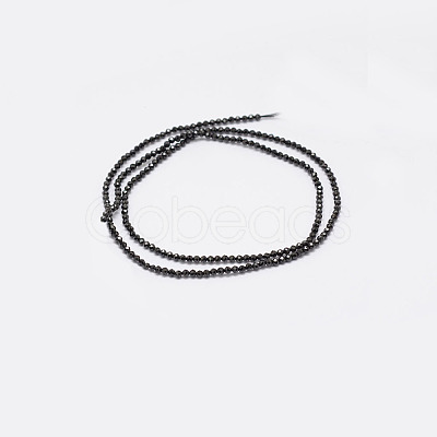 Natural Black Spinel Beads Strands G-E351-01A-1