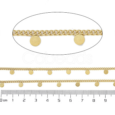 Ion Plating(IP) 304 Stainless Steel Curb Chains AJEW-Q150-04G-02-1