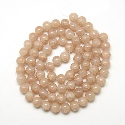Baking Paint Crackle Glass Bead Strands DGLA-Q023-8mm-YS25-1