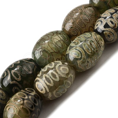 Tibetan Style dZi Beads Strands G-S389-A11-1