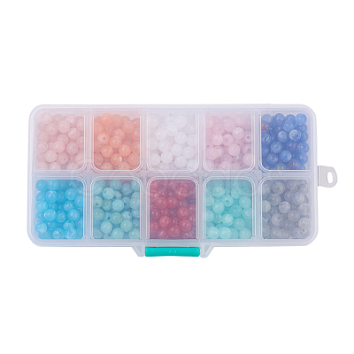10 Colors Acrylic Imitation Gemstone Beads OACR-JP0001-01-6mm-1