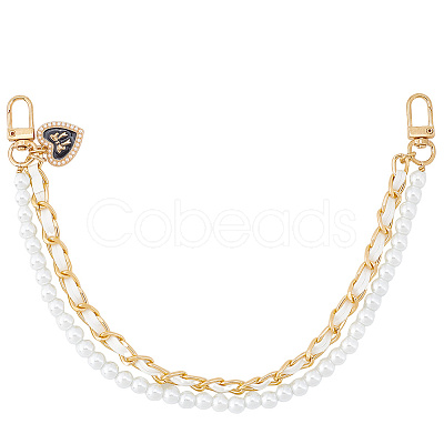 PU Leather & Plastic Pearl Phone Hand Strap Chains AJEW-WH20048-12A-1
