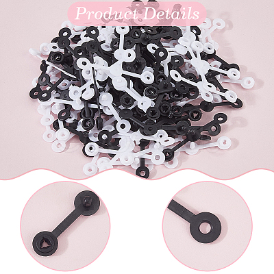 300Pcs 2 Colors Plastic Anti-theft Buckles FIND-CY0001-55C-1