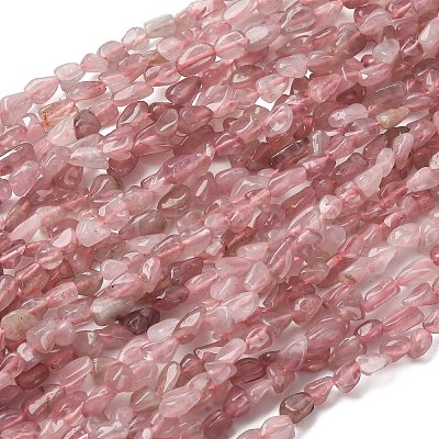 Natural Madagascar Rose Quartz Beads Strands G-I389-A03-1