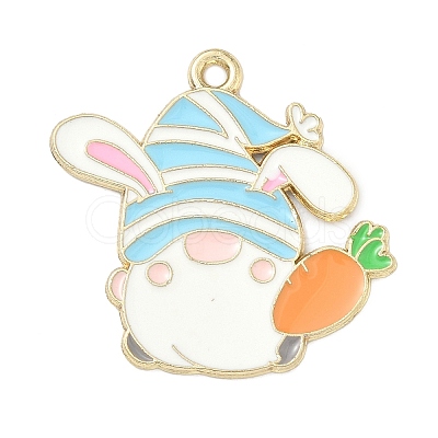 Easter Alloy Enamel Pendants ENAM-I082-02G-01-1