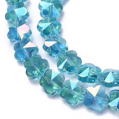 Electroplate Glass Beads Strands EGLA-J148-A-AB04-1