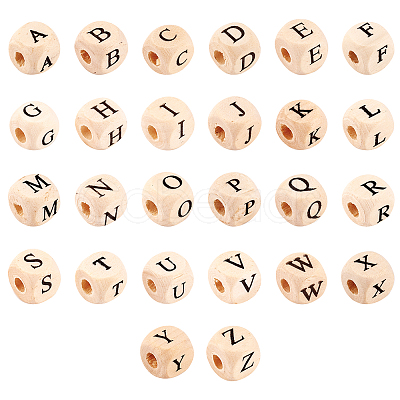 ddPrinted Natural Wood Beads WOOD-KS0001-12-1
