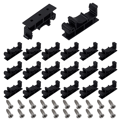 20 Pairs Plastic DIN Rail Mounting Bracket FIND-GA0007-27A-1
