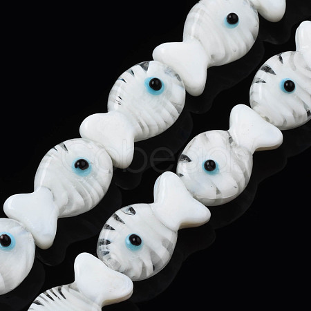 Handmade Lampwork Beads Strands LAMP-N021-41-A06-1