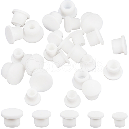 30Pcs 5 Styles Silicone Bottle Seal Plug AJEW-GF0007-97-1