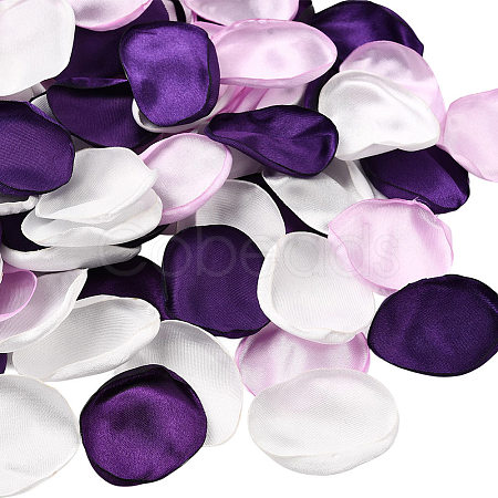Polyester Artificial Rose Flower Petals AJEW-WH20067-107L-1