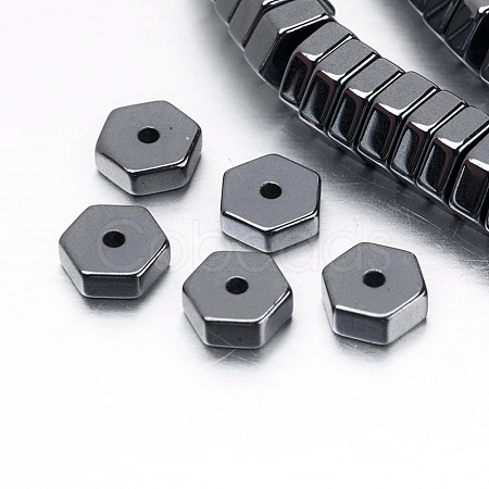 Non-magnetic Synthetic Hematite Beads Strands G-P341-39-6x2mm-1