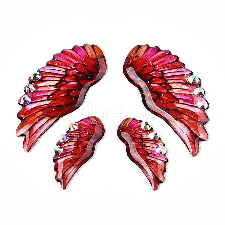 Epoxy Resin Wing Pendants FIND-N005-64E-1