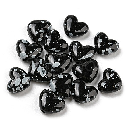 Spray Painted Opaque Acrylic Beads MACR-K350-05B-1