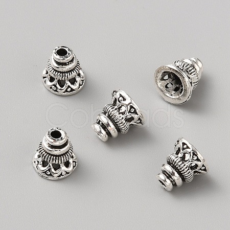 Tibetan Style Alloy Bead Caps FIND-WH0427-94AS-1