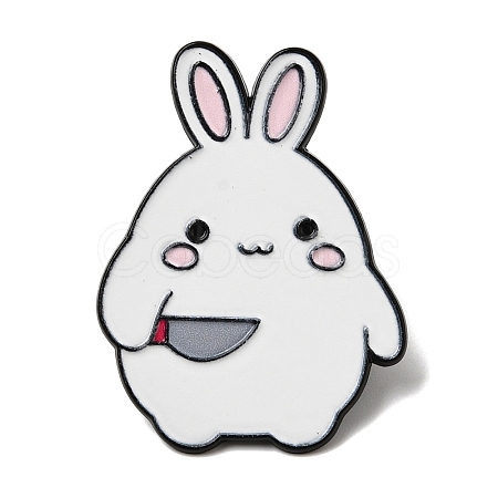 Rabbit Enamel Pins JEWB-L026-09EB-01-1