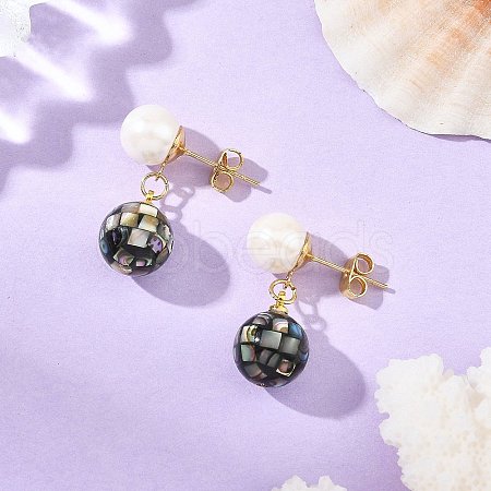 304 Stainless Steel Stud Earrings EJEW-JE07438-01-1