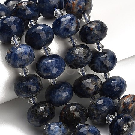 Natural Sodalite Beads Strands G-L642-I10-18x13mm-1