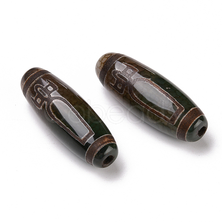 Tibetan Style dZi Beads TDZI-E004-02-1