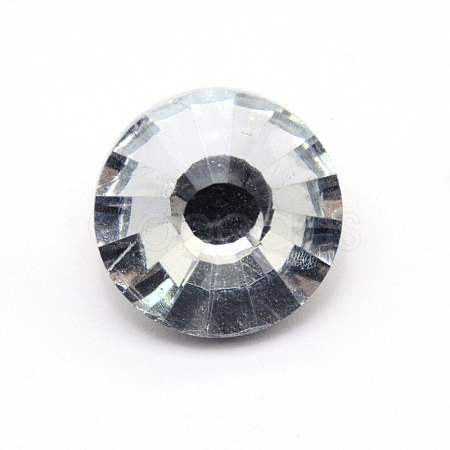 Glass Rhinestone Button BUTT-WH0015-21C-01-1