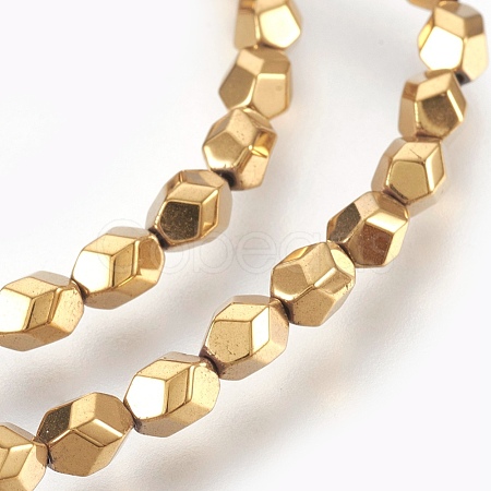 Electroplated Non-magnetic Synthetic Hematite Bead Strand G-E498-06B-02-1