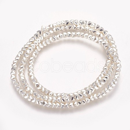 Electroplated Non-magnetic Synthetic Hematite Beads Strands G-P379-G02-1