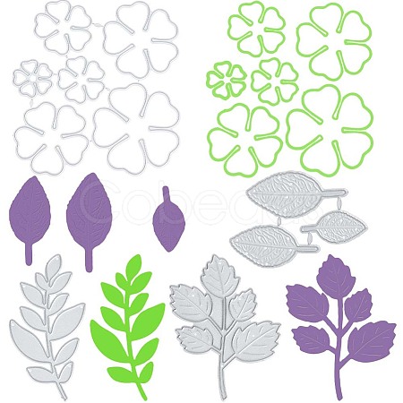 4Pcs 4 Styles Carbon Steel Cutting Dies Stencils DIY-GF0007-21-1
