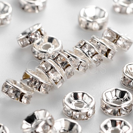 Brass Crystal Rhinestone Spacer Beads RSB035-B01-1