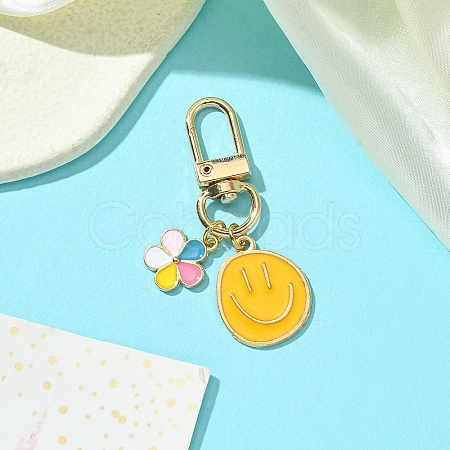 Alloy Enamel Pendant Decorations HJEW-YW00008-02-1