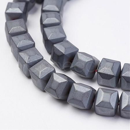 Non-magnetic Synthetic Hematite Beads Strands G-F396-35-6x6mm-1