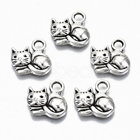 Tibetan Style Alloy Charms TIBEP-N009-064AS-RS-1