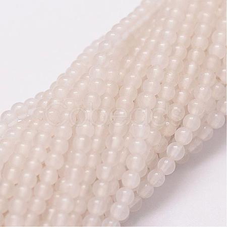Natural White Jade Beads Strands G-N0190-09-2mm-1