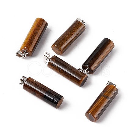 Natural Tiger Eye Pendants G-E135-02P-03-1