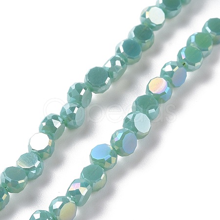 Electroplate Glass Beads Strands GLAA-E036-03A-1